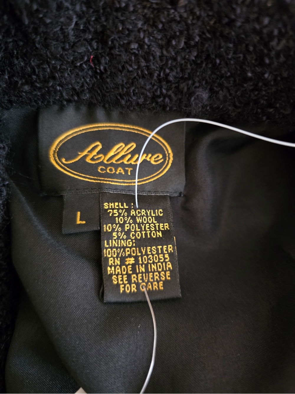 Allure Vintage Tapestry Patchwork Jacket Large NWT Embroidery Ribbon Tan Black - Picture 6 of 16